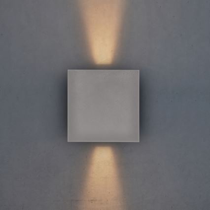 Brilagi - Уличный светодиодный настенный светильник CUBE LED/6W/230V серый IP54