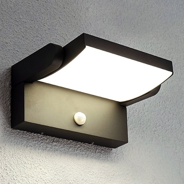 Brilagi - Уличный светодиодный настенный светильник с датчиком ANKLE LED/18W/230V 3000K IP65 антрацит