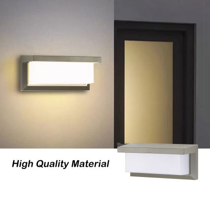 Brilagi - Уличный светодиодный настенный светильник с датчиком BRICKY LED/12W/230V серый IP54