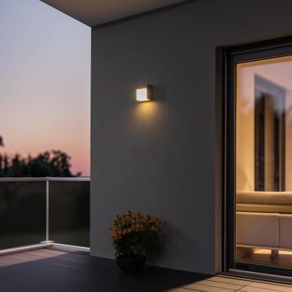 Brilagi - Уличный светодиодный настенный светильник TERNI LED/12W/230V серый IP44