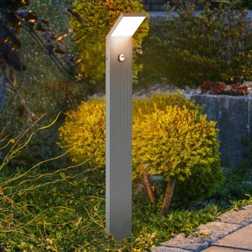 Brilagi - уличный светодиодный светильник с датчиком RIANO LED/8W/230V серебристый IP65