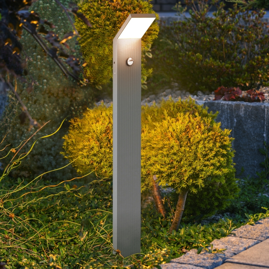 Brilagi - уличный светодиодный светильник с датчиком RIANO LED/8W/230V серебристый IP65