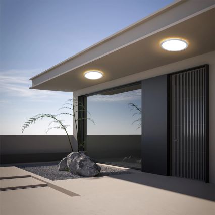 Brilagi - Потолочный светильник для ванной комнаты ULTRA SLIM LED/18W/230V Ø 30 см, серебристый, IP54