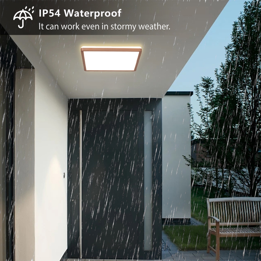 Brilagi - Ультратонкий потолочный светильник для ванной, LED/18W/230V, 30x30 cm, розовое золото, IP54