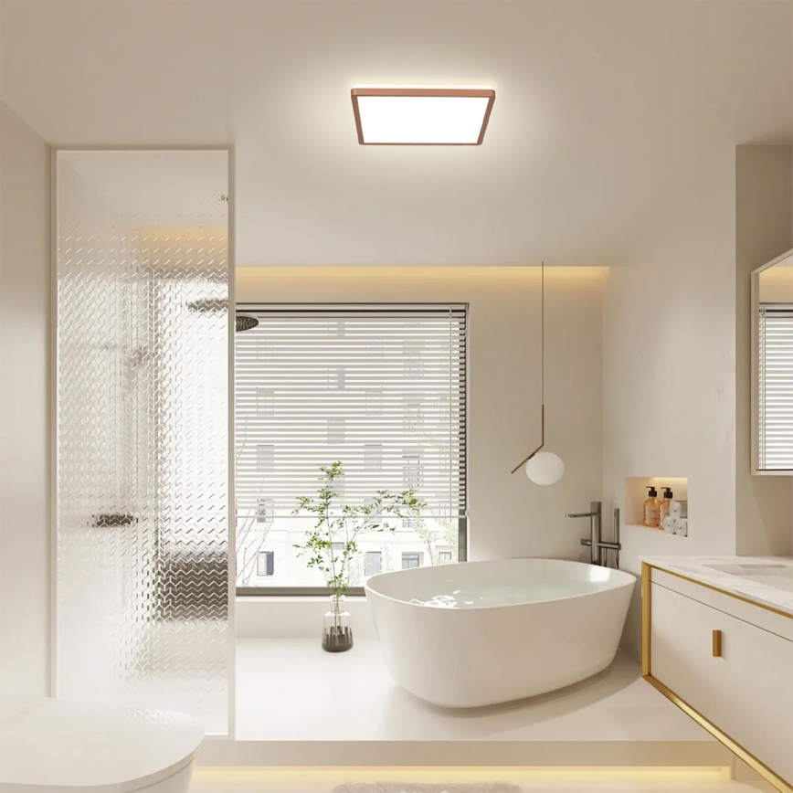Brilagi - Ультратонкий потолочный светильник для ванной, LED/18W/230V, 30x30 cm, розовое золото, IP54