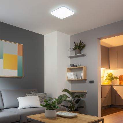 Brilagi - умный диммируемый потолочный LED‑светильник/24W/230V 43×43 см 3000–6000K Wi‑Fi Tuya Beacon + пульт дистанционного управления