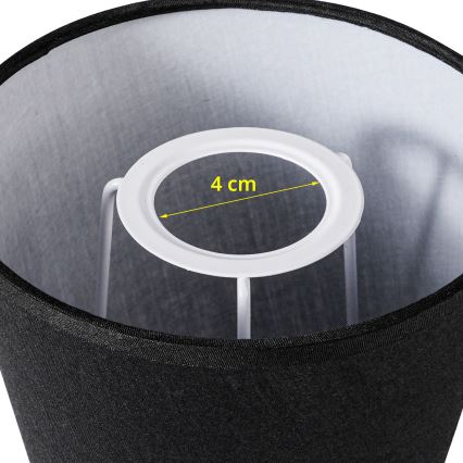 Brilagi - Універсальний абажур NUBILA E27 13x9 см чорний