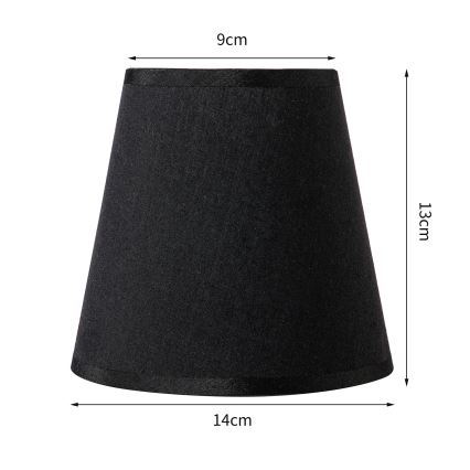 Brilagi - Універсальний абажур NUBILA E27 13x9 см чорний