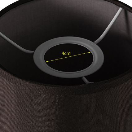 Brilagi - Універсальний абажур NUBILA E27 15,5x14 см чорний