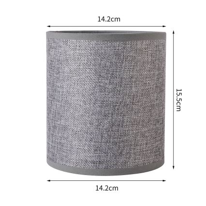 Brilagi - Універсальний абажур NUBILA E27 15,5x14 см сірий