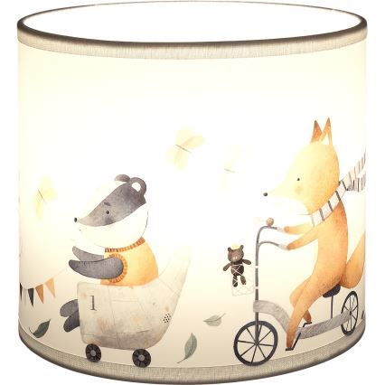 BRILAGI - Универсальный абажур BOBO E27 диам. 15 см белый/с рисунком животных