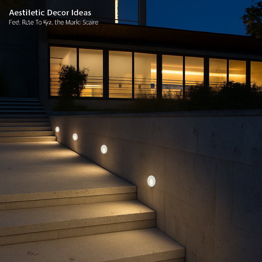 Brilagi - вбудований зовнішній світильник STAIRDOT LED/2W/230V, білий, IP65, круглий