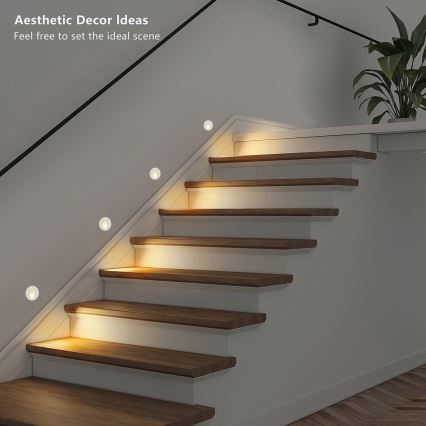 Brilagi - вбудований зовнішній світильник STAIRDOT LED/2W/230V, білий, IP65, круглий