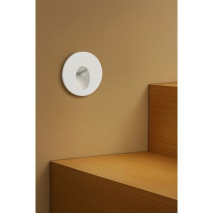 Brilagi - вбудований зовнішній світильник STAIRDOT LED/2W/230V, білий, IP65, круглий