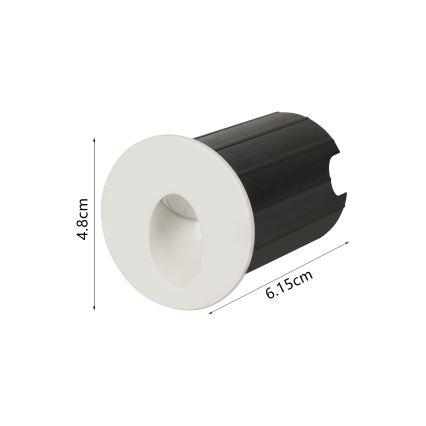 Brilagi - вбудований зовнішній світильник STAIRDOT LED/2W/230V, білий, IP65, круглий