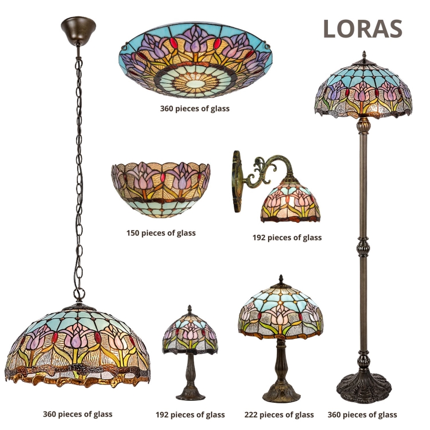 Brilagi - вітражна настільна лампа LORAS 1xE27/40W/230V