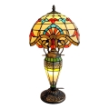 Brilagi - вітражна настільна лампа MIRABELLA у стилі Тіффані 1xE27/60W/230V + 1xE14/40W