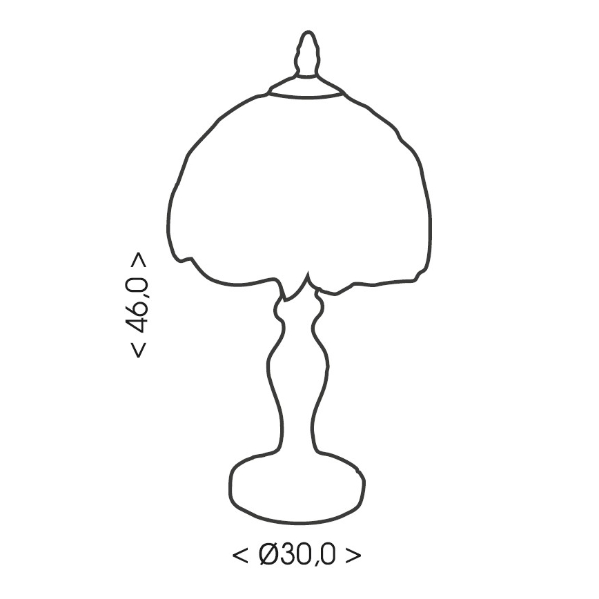 Brilagi - вітражна настільна лампа SIENNA у стилі Tiffany 1xE27/60W/230V