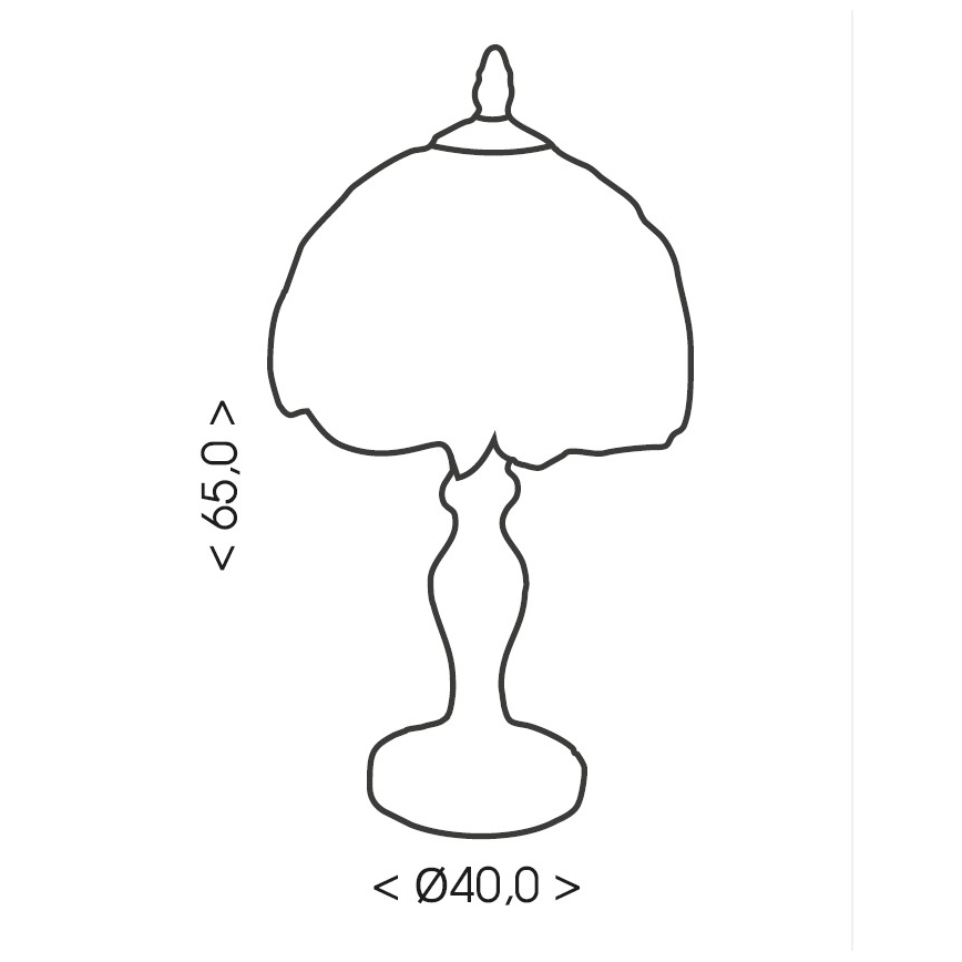 Брілагі - вітражна настільна лампа Тіффані САНФЛАУЕР 1xE27/60W/230V