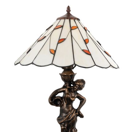Brilagi - вітражна настільна лампа Tiffany FOLIA 1xE27/60W/230V