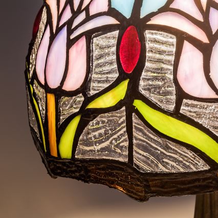 Brilagi - вітражна настільна лампа Tiffany LORAS 1xE14/40W/230V