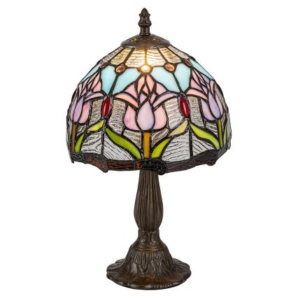 Brilagi - вітражна настільна лампа Tiffany LORAS 1xE14/40W/230V