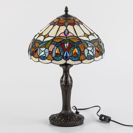 Brilagi - вітражна настільна лампа Tiffany LUISA 1xE27/40W/230V