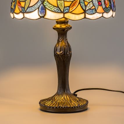 Brilagi - вітражна настільна лампа Tiffany LUISA 1xE27/40W/230V