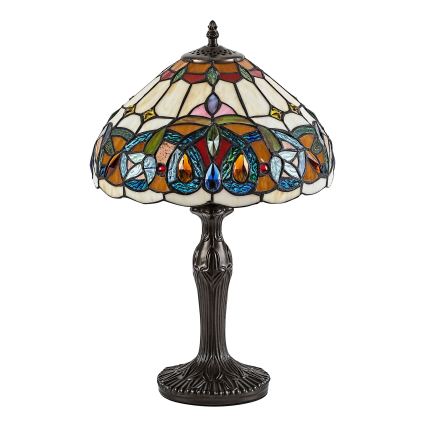 Brilagi - вітражна настільна лампа Tiffany LUISA 1xE27/40W/230V