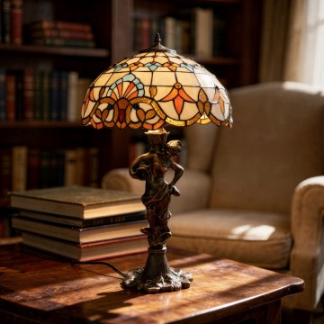 Brilagi - вітражна настільна лампа Tiffany MIRABELLA 1xE27/60W/230V