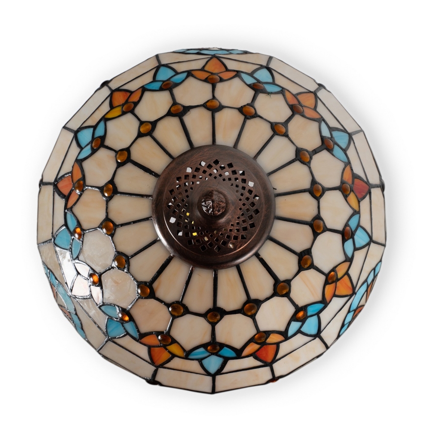 Brilagi - вітражна настільна лампа Tiffany MIRABELLA 1xE27/60W/230V