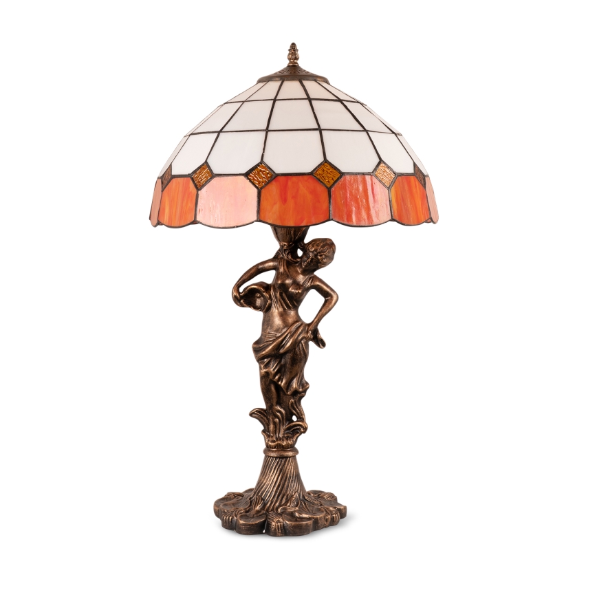 Brilagi - вітражна настільна лампа Tiffany SIENNA 1xE27/60W/230V