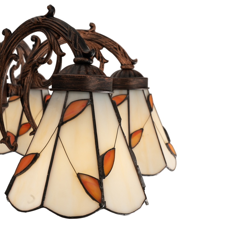 Brilagi - Вітражна накладна люстра Tiffany FOLIA, 6xE27/60W/230V, діаметр 60 см