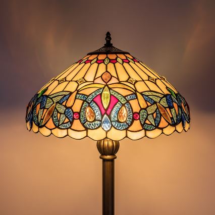 Brilagi - вітражна підлогова лампа в стилі Тіффані LUISA 2xE27/60W/230V