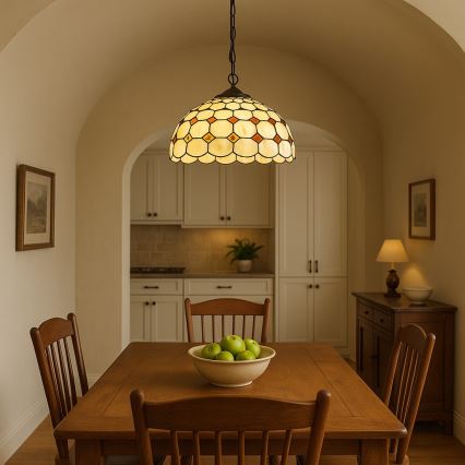 Brilagi - витражная люстра Тиффани на цепи DORAN 2xE27/60W/230V