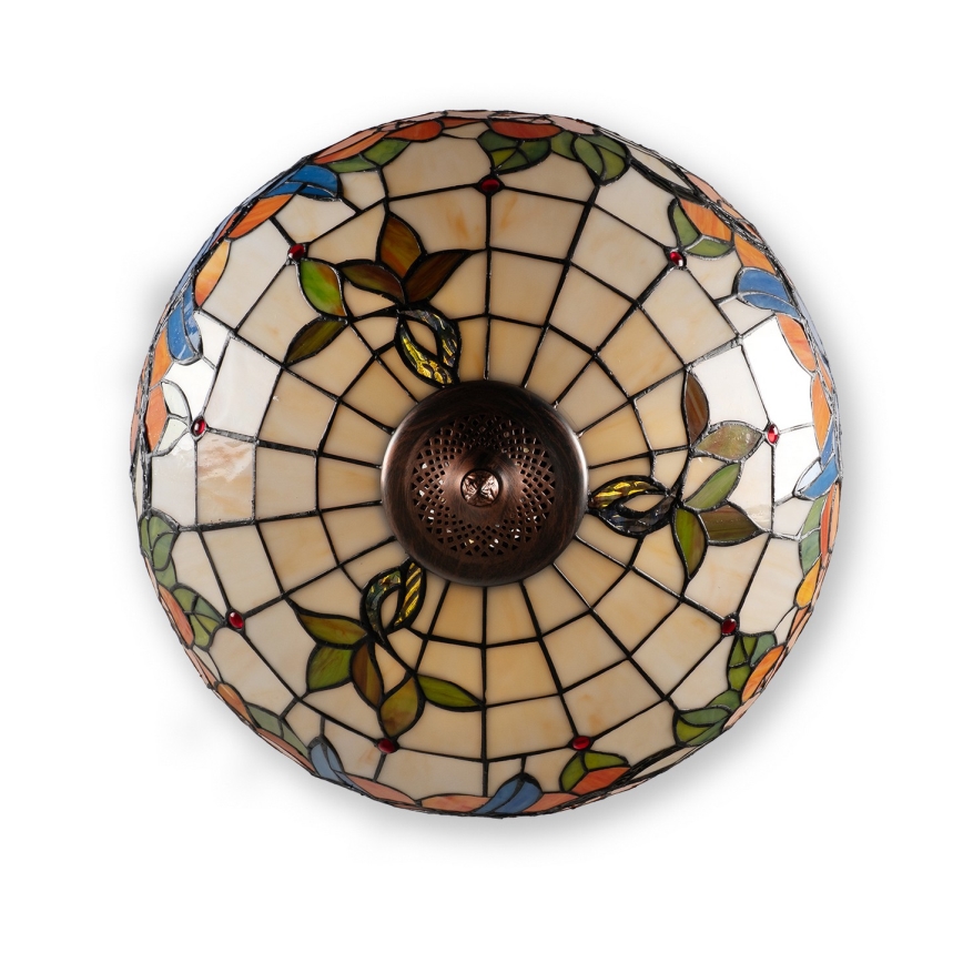 Brilagi - витражная люстра Tiffany на цепи JUNGLE 3xE27/60W/230V, диаметр 50 см