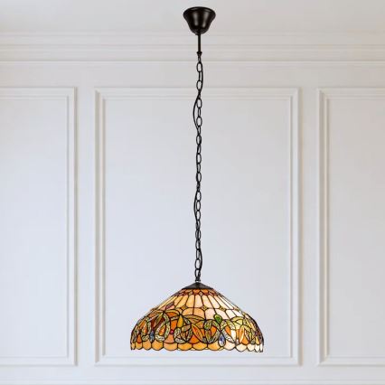 Brilagi - Витражная люстра Tiffany на цепи LUISA 2xE27/60W/230V