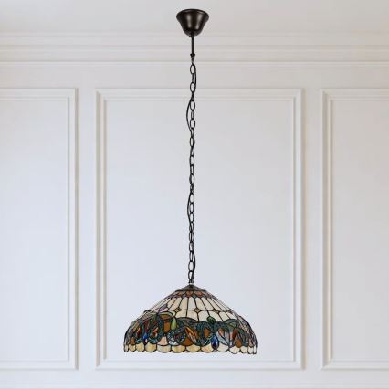 Brilagi - Витражная люстра Tiffany на цепи LUISA 2xE27/60W/230V