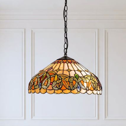 Brilagi - Витражная люстра Tiffany на цепи LUISA 2xE27/60W/230V