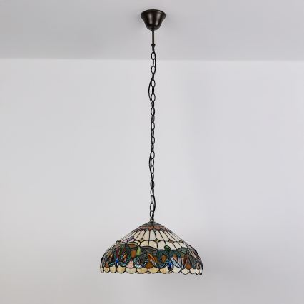 Brilagi - Витражная люстра Tiffany на цепи LUISA 2xE27/60W/230V