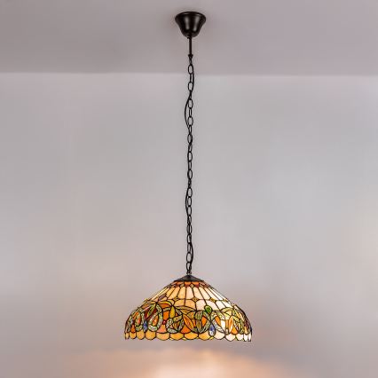 Brilagi - Витражная люстра Tiffany на цепи LUISA 2xE27/60W/230V