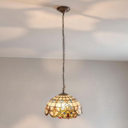 BRILAGI - витражная люстра Tiffany на цепи MIRABELLA 1xE27/60W/230V Ø 40 см