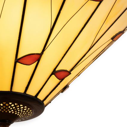 Brilagi - витражная люстра в стиле Tiffany на цепи FOLIA, 3xE27/60W/230V, диаметр 50 см