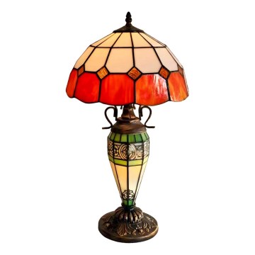 Brilagi - Витражная настольная лампа SIENNA в стиле Тиффани 1xE27/60W/230V + 1xE14/40W