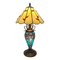 Brilagi - витражная настольная лампа Tiffany FOLIA 1xE27/60W/230V + 1xE14/40W