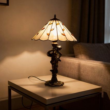 Brilagi - Витражная настольная лампа Tiffany FOLIA 1xE27/60W/230V