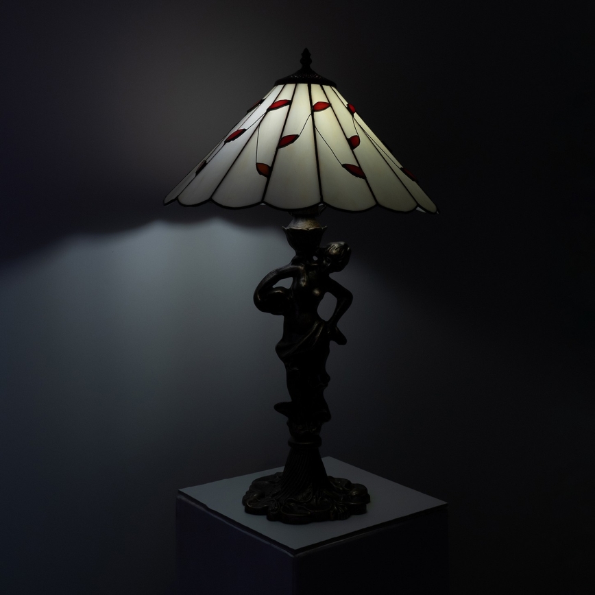 Brilagi - Витражная настольная лампа Tiffany FOLIA 1xE27/60W/230V