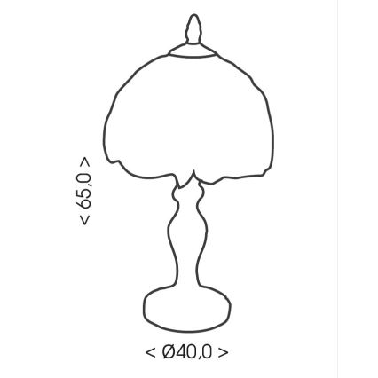 Brilagi - витражная настольная лампа Tiffany SUNFLOWER 1xE27/60W/230V