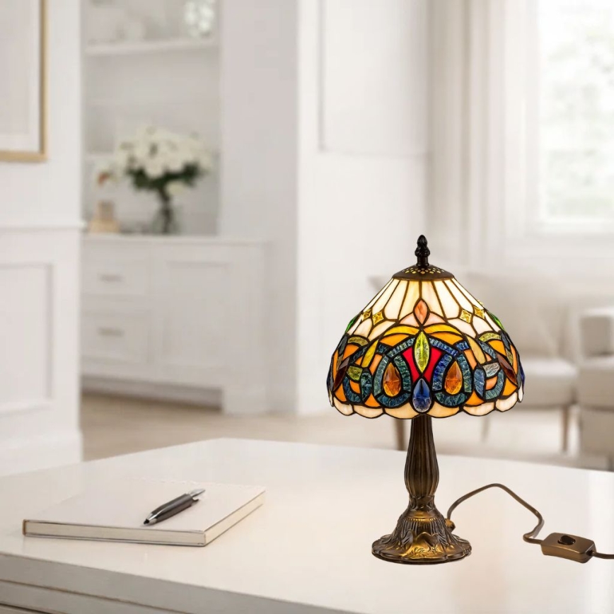 Brilagi - витражная настольная лампа в стиле Тиффани LUISA 1xE14/40W/230V