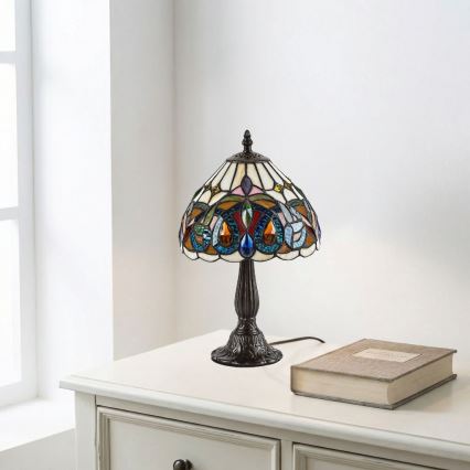 Brilagi - витражная настольная лампа в стиле Тиффани LUISA 1xE14/40W/230V